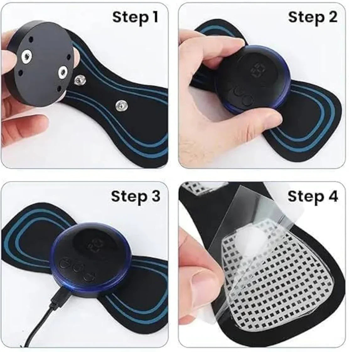 Reusable EMS Bioelectric Acupoints Massager Pad