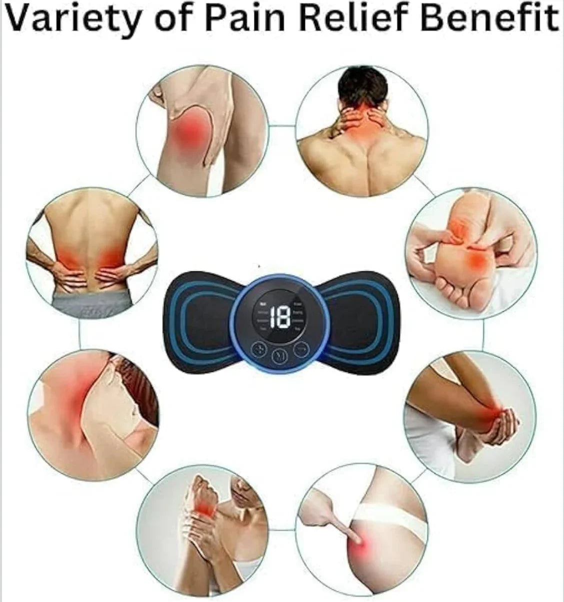 Reusable EMS Bioelectric Acupoints Massager Pad