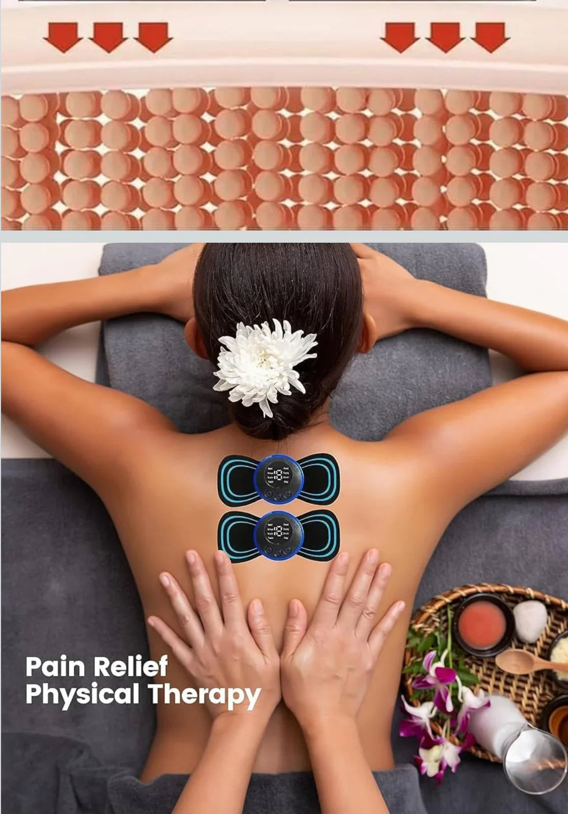 Reusable EMS Bioelectric Acupoints Massager Pad