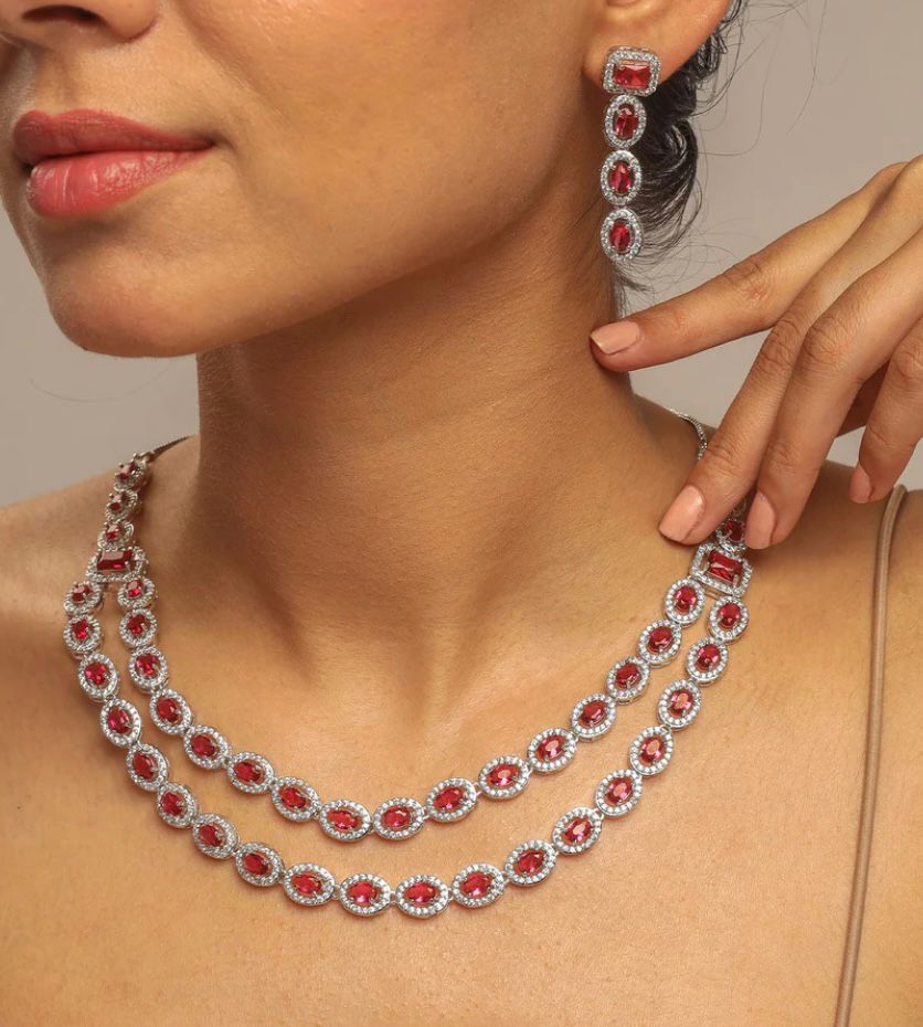 Seraphina Rhodium-Plated CZ Necklace