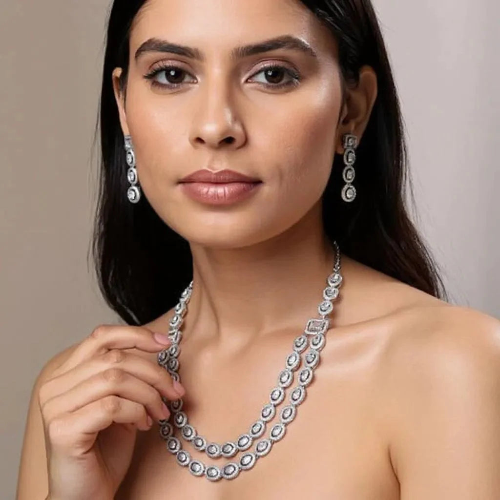 Seraphina Rhodium-Plated CZ Necklace