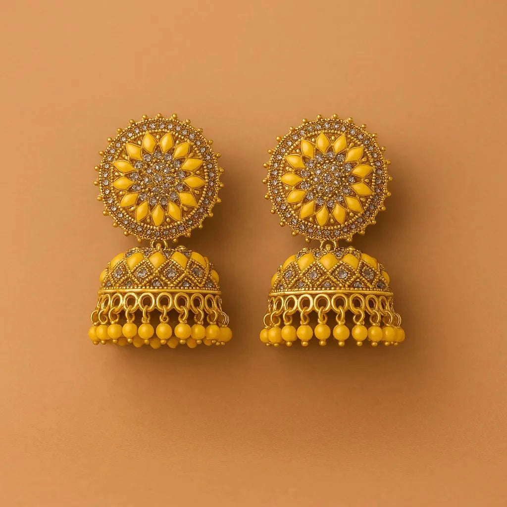 Kundan Jhumka Earrings